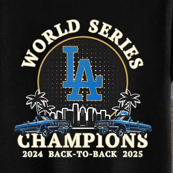 Los Angeles Dodgers World Series Champions Back to Back Tshirt - Picture 2 of 5